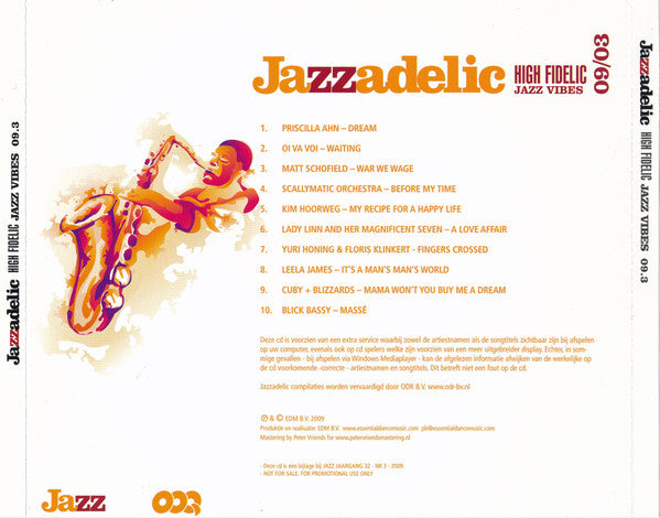 Various : Jazzadelic 09.3 High-Fidelic Jazz Vibes (CD, Comp, Promo)