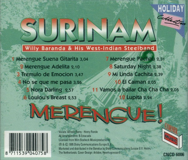 Willy Baranda And His West-Indian Steelband : Surinam Merengue! (CD, Album)