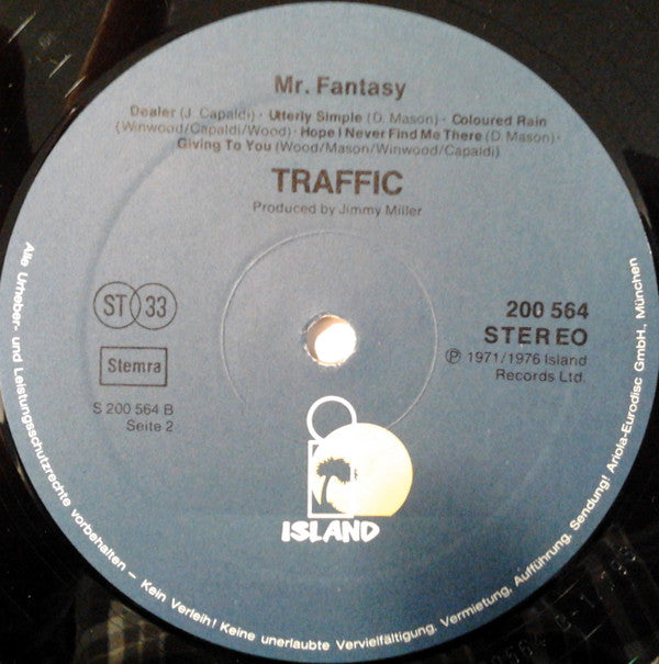 Traffic : Mr. Fantasy (LP, Album, RE, Gat)