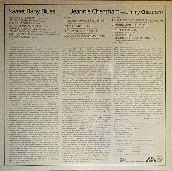 Jeannie & Jimmy Cheatham : Sweet Baby Blues (LP, Album)