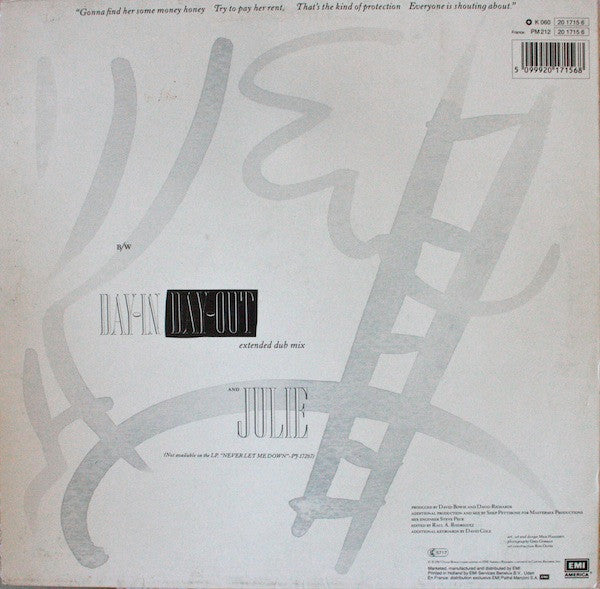 David Bowie : Day-In Day-Out (Extended Dance Mix) (12")