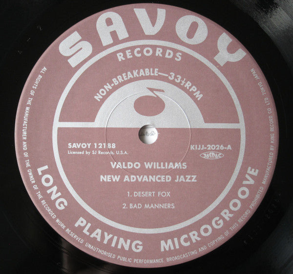 Valdo Williams : New Advanced Jazz (LP, Album, Ltd, RE)