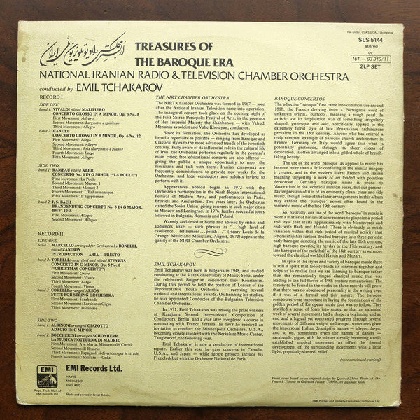 National Iranian Radio & Television Chamber Orchestra Conducted By Emil Tchakarov : Treasures Of The Baroque Era (2xLP, Album)