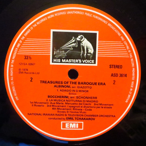 National Iranian Radio & Television Chamber Orchestra Conducted By Emil Tchakarov : Treasures Of The Baroque Era (2xLP, Album)