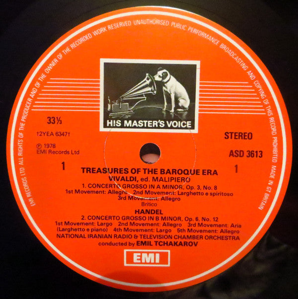 National Iranian Radio & Television Chamber Orchestra Conducted By Emil Tchakarov : Treasures Of The Baroque Era (2xLP, Album)