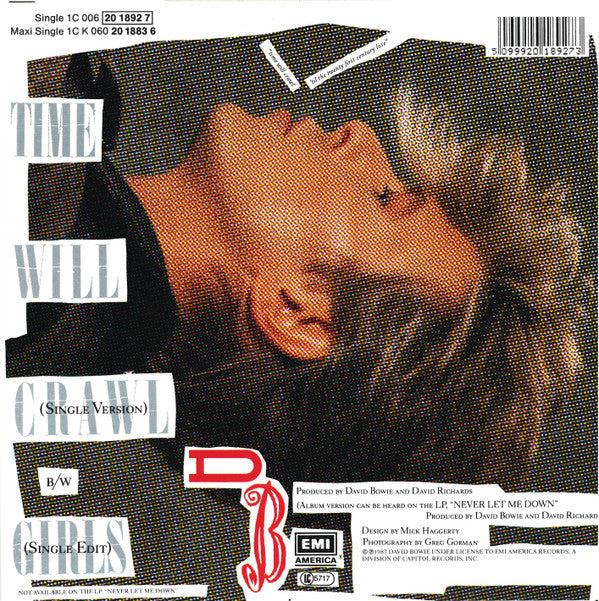 David Bowie : Time Will Crawl (7", Single)