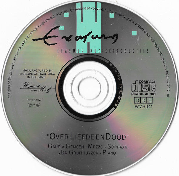 Gaudia Geijsen, Jan Gruithuyzen : Over Liefde En Dood (CD, Album)