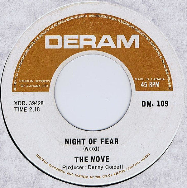 The Move : Night Of Fear (7", Single)