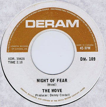 The Move : Night Of Fear (7", Single)