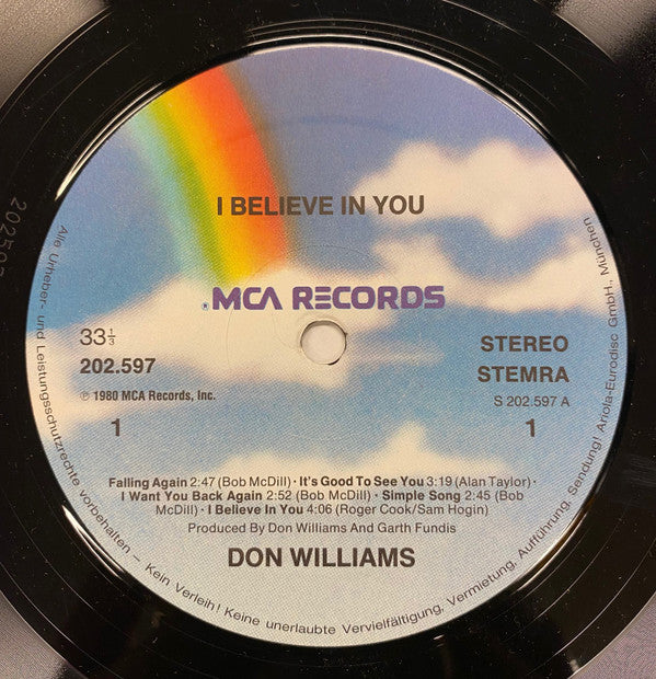 Don Williams (2) : I Believe In You (LP, Album)