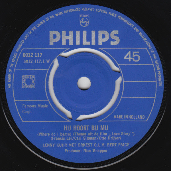 Lenny Kuhr : Hij Hoort Bij Mij (7", Single)