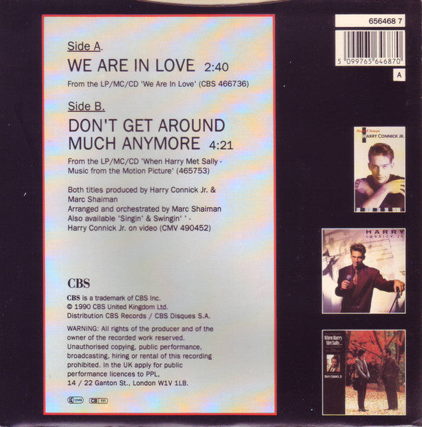Harry Connick, Jr. : We Are In Love (7", Single)