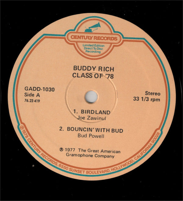 Buddy Rich : Class Of '78 (LP, Album, Ltd)