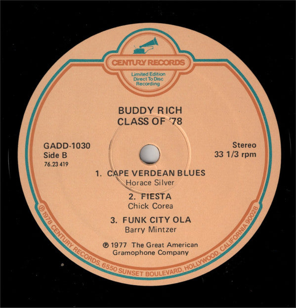 Buddy Rich : Class Of '78 (LP, Album, Ltd)