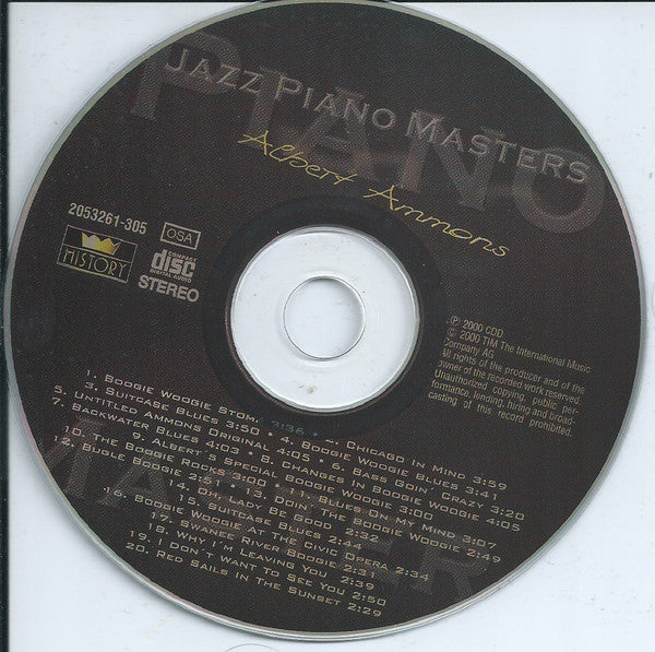 Albert Ammons, Meade "Lux" Lewis : Jazz Piano Masters (2xCD, Comp)