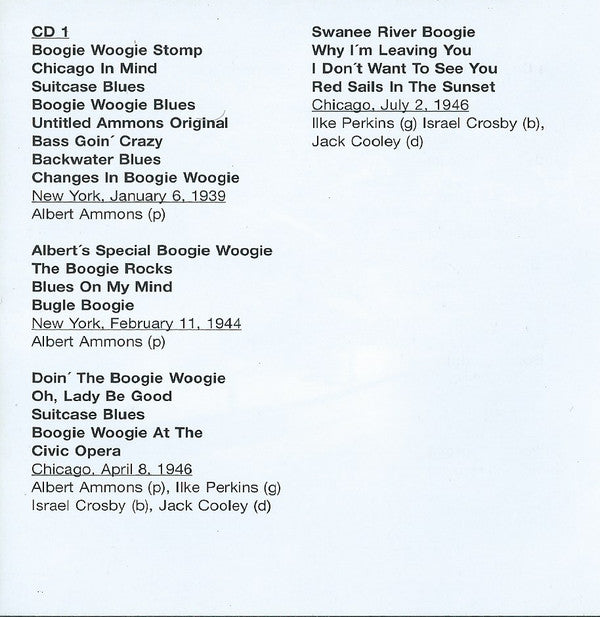 Albert Ammons, Meade "Lux" Lewis : Jazz Piano Masters (2xCD, Comp)