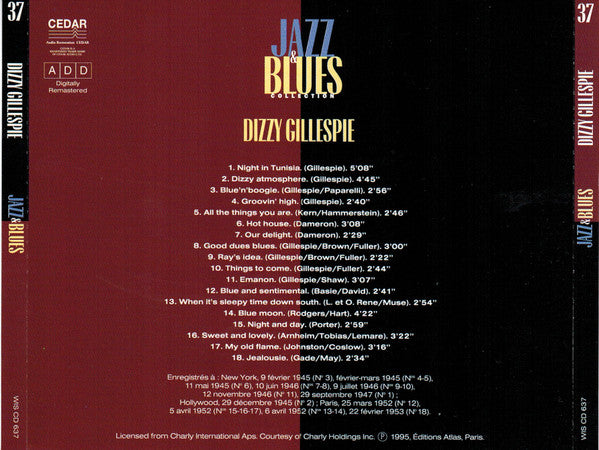 Dizzy Gillespie : Jazz & Blues Collection (CD, Comp, RM)