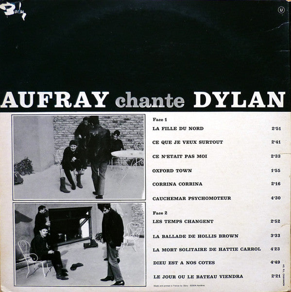 Hugues Aufray : Chante Dylan (LP, Album, RE, Gat)