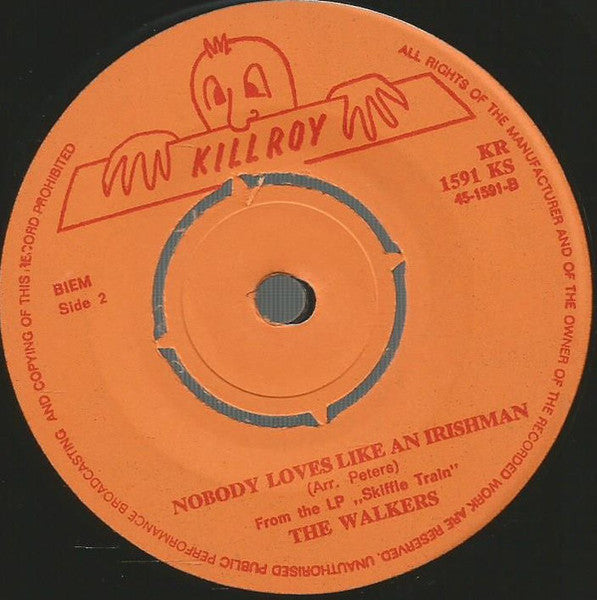 The Walkers (2) : There's No More Corn On The Brasos (7", Single, Blu)