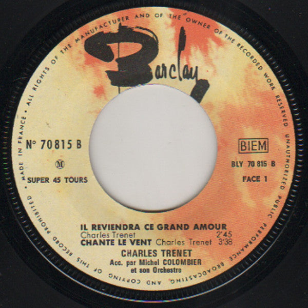 Charles Trenet : A Mi-chemin (7", EP)