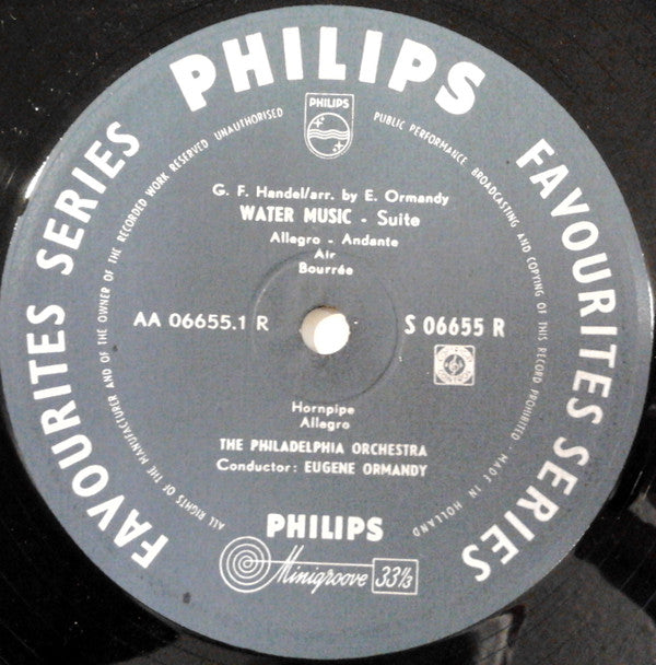 Georg Friedrich Händel, Arcangelo Corelli, The Philadelphia Orchestra, Eugene Ormandy : Handel . Corelli (10")