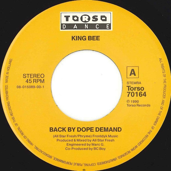 King Bee : Back By Dope Demand (7", Single)