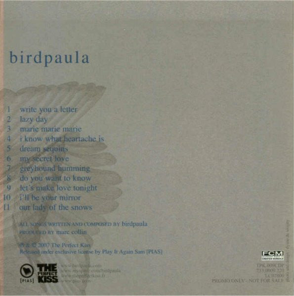 Birdpaula : Birdpaula (CD, Album, Promo)