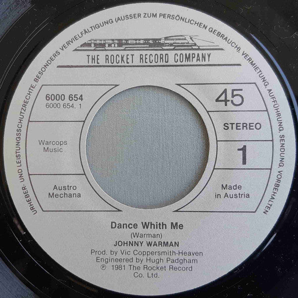 Johnny Warman : Dance With Me (7", Single)