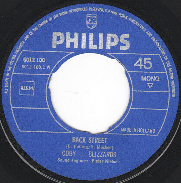 Cuby + Blizzards : Back Street (7", Single, Mono)