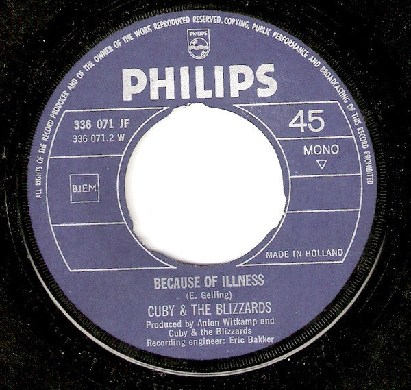 Cuby + Blizzards : Appleknockers Flophouse / Because Of Illness (7", Single, Mono)
