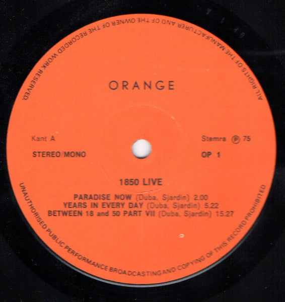 Group 1850 : Live (LP, Ltd, RE)