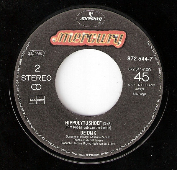 De Dijk : Ik Kan Het Niet Alleen (7", Single)
