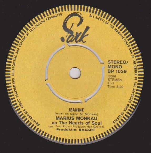 Marius Monkau, Hearts Of Soul : Oh Here Jezus (7", Single)