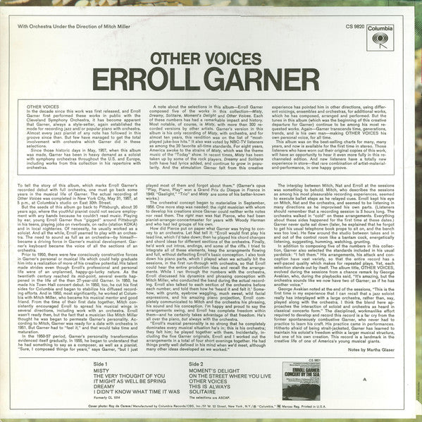 Erroll Garner : Other Voices (LP, Album, RE, Ter)