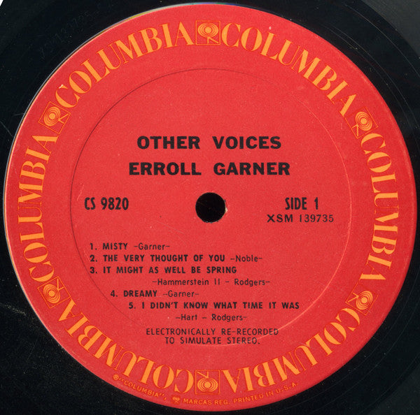 Erroll Garner : Other Voices (LP, Album, RE, Ter)