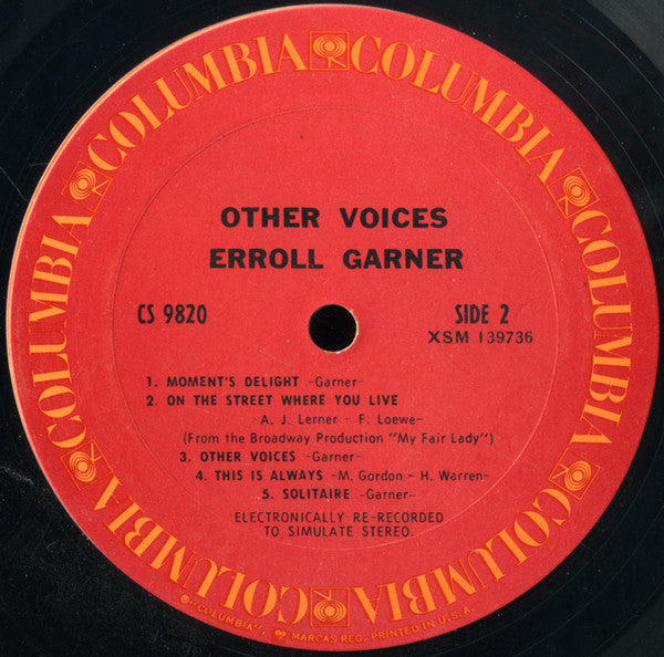 Erroll Garner : Other Voices (LP, Album, RE, Ter)