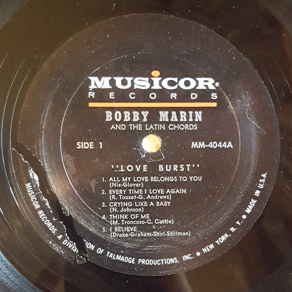 Bobby Marin And The Latin Chords : Love Burst (LP, Album, Mono)