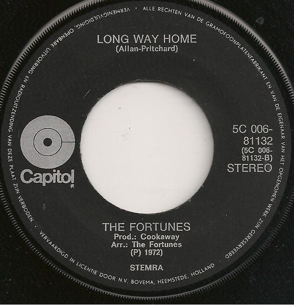 The Fortunes : Baby By The Way (7", Single, Yel)