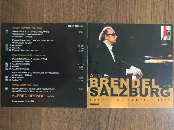 Alfred Brendel : Live in Salzburg (CD, Comp)