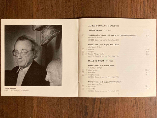 Alfred Brendel : Live in Salzburg (CD, Comp)