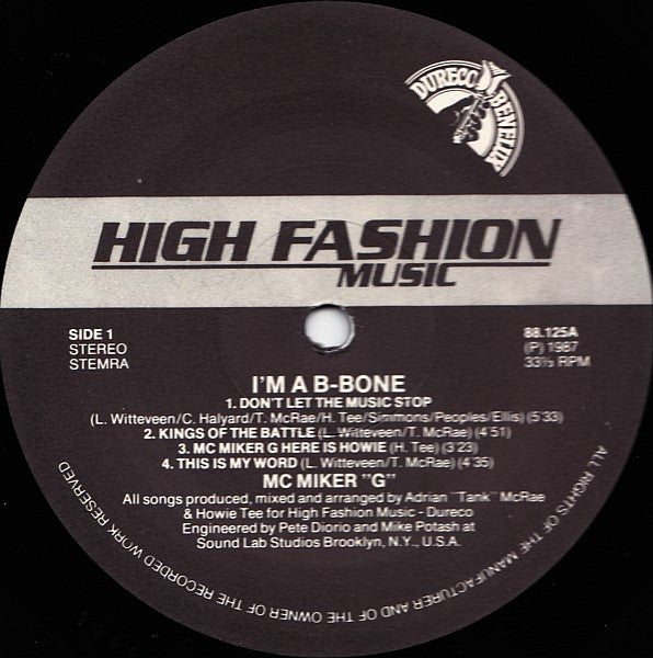 MC Miker "G"* : I'm A B-Bone (LP, Album)
