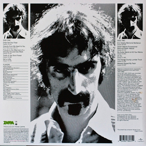 The Mothers : Weasels Ripped My Flesh (LP, Album, RE)