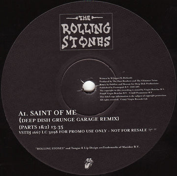 The Rolling Stones : Saint Of Me (2x12", Promo)