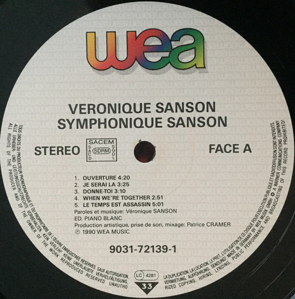 Véronique Sanson : Symphonique Sanson (2xLP, Album)