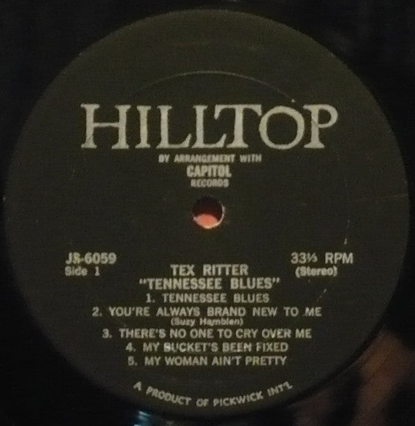 Tex Ritter : Tennessee Blues (LP, Comp)