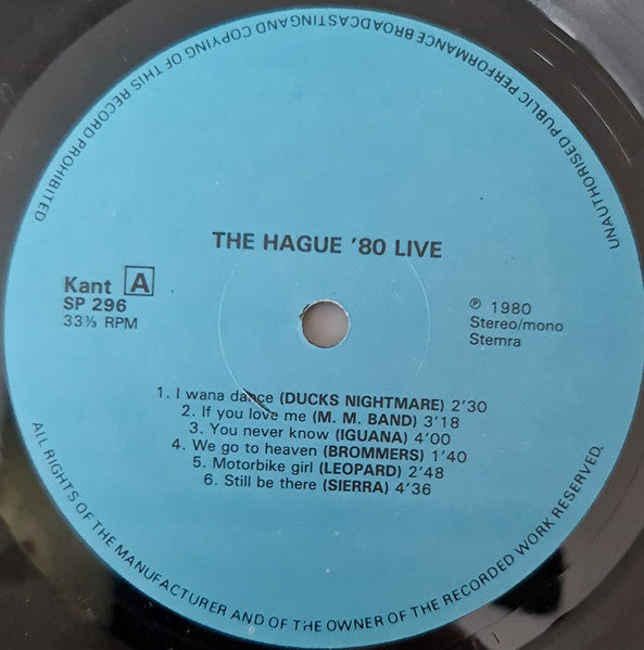 Various : The Hague '80 Live (LP, Comp)