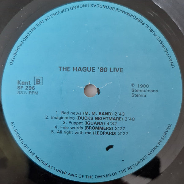Various : The Hague '80 Live (LP, Comp)
