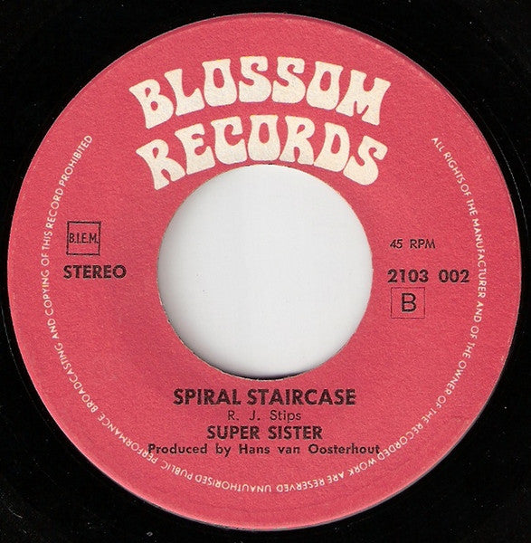 Supersister (2) : She Was Naked / Spiral Staircase (7", Single, Red)