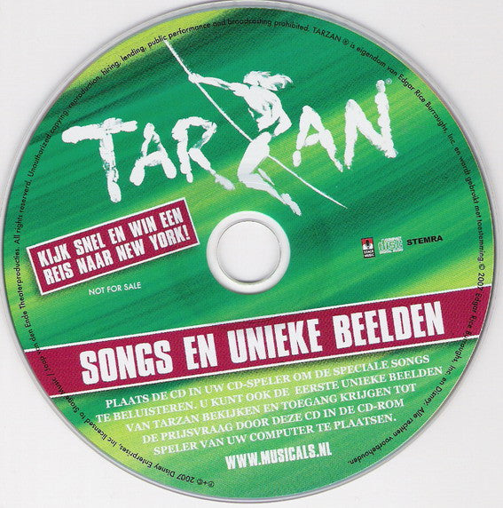 Various : Tarzan: Songs En Unieke Beelden (CD, Single, Enh, Promo)