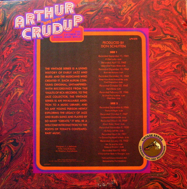 Arthur "Big Boy" Crudup : The Father Of Rock And Roll (LP, Comp, Ind)